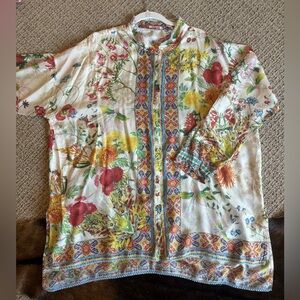 Johnny Was Silk Shirt XXL